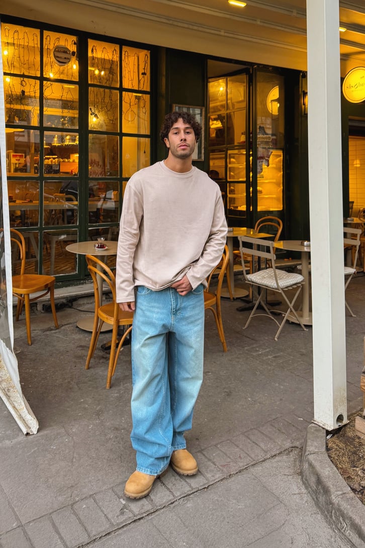 Basic Oversize Uzun Kol Tişört