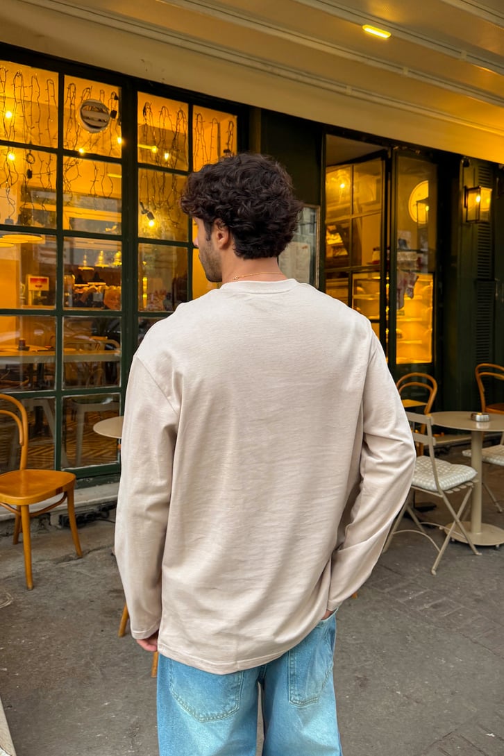 Basic Oversize Uzun Kol Tişört