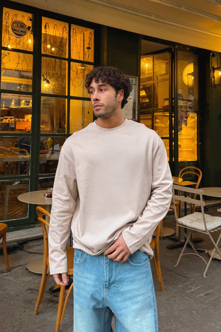 Basic Oversize Uzun Kol Tişört