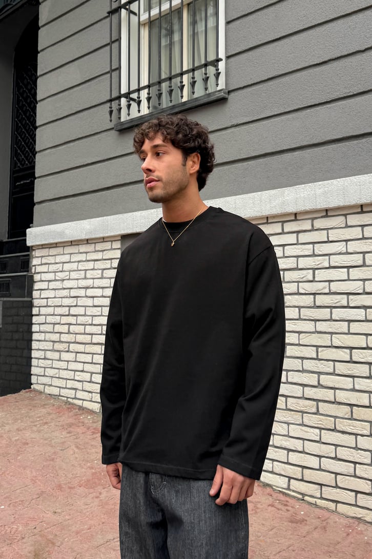 Basic Oversize Uzun Kol Tişört
