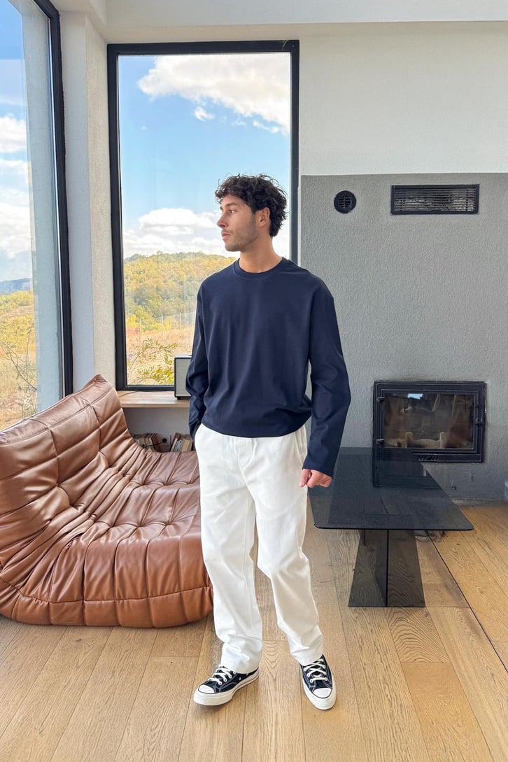 Basic Oversize Uzun Kol Tişört
