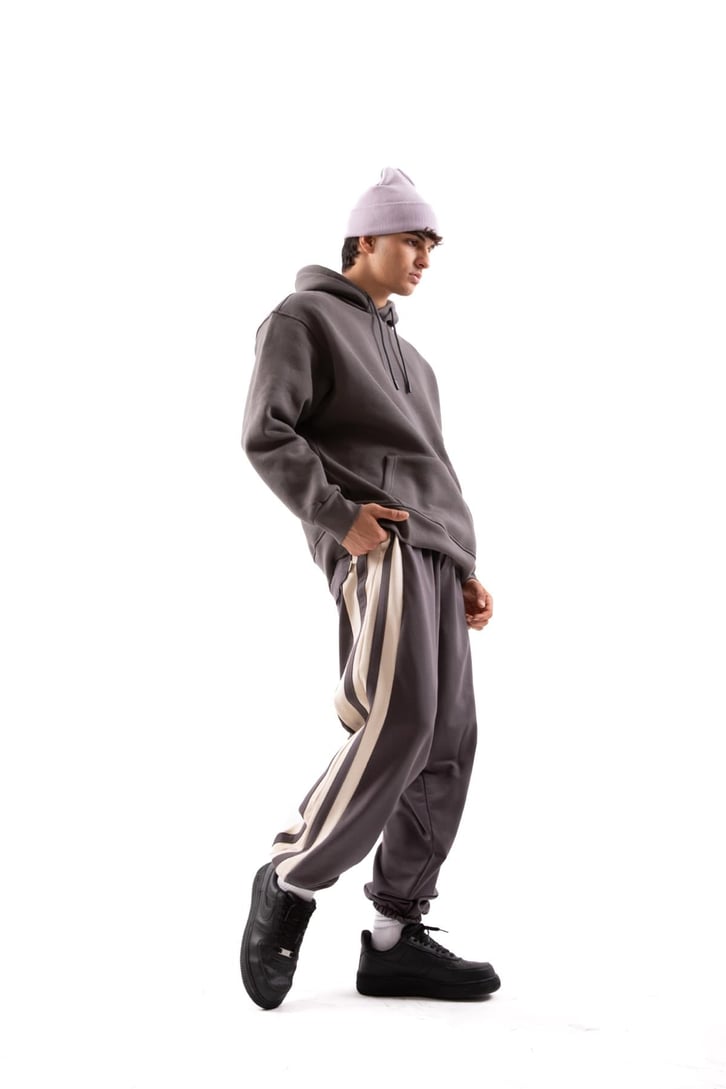 Basic Oversize Yeşil Hoodie