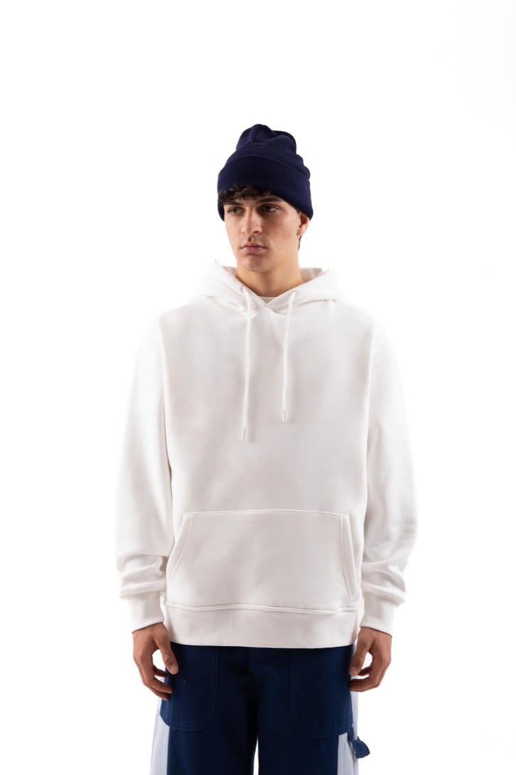 Basic Oversize Yeşil Hoodie