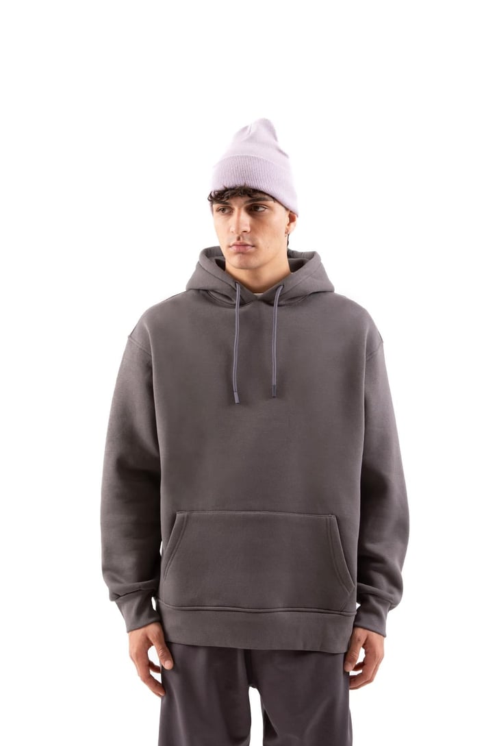 Basic Oversize Yeşil Hoodie