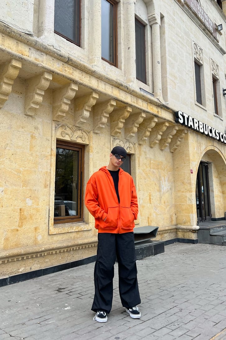 Basic Oversize Zipper Hoodie