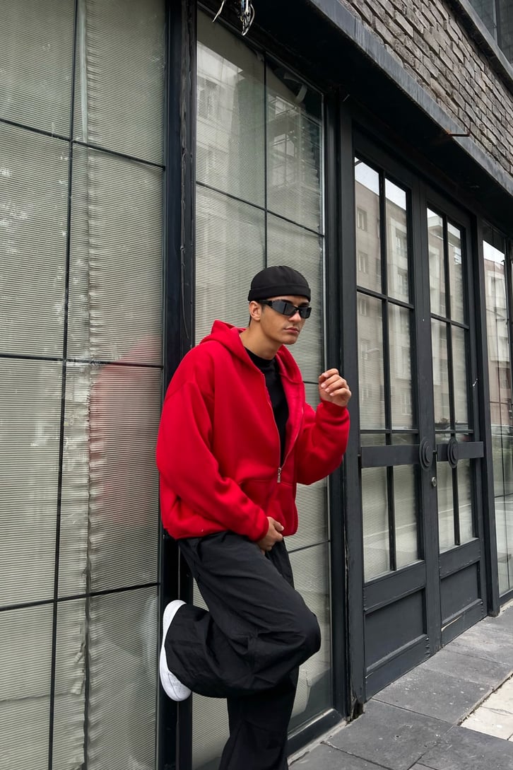 Basic Oversize Zipper Hoodie