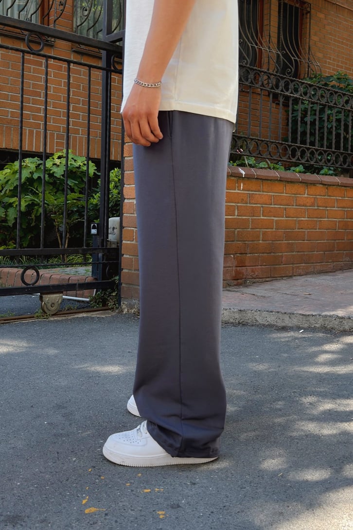 Basic Paça Stoper Antrasit Eşofman Altı