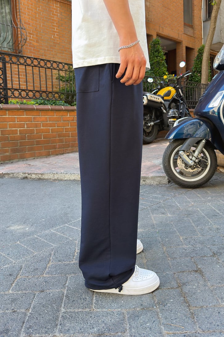 Basic Paça Stoper Lacivert Eşofman Altı