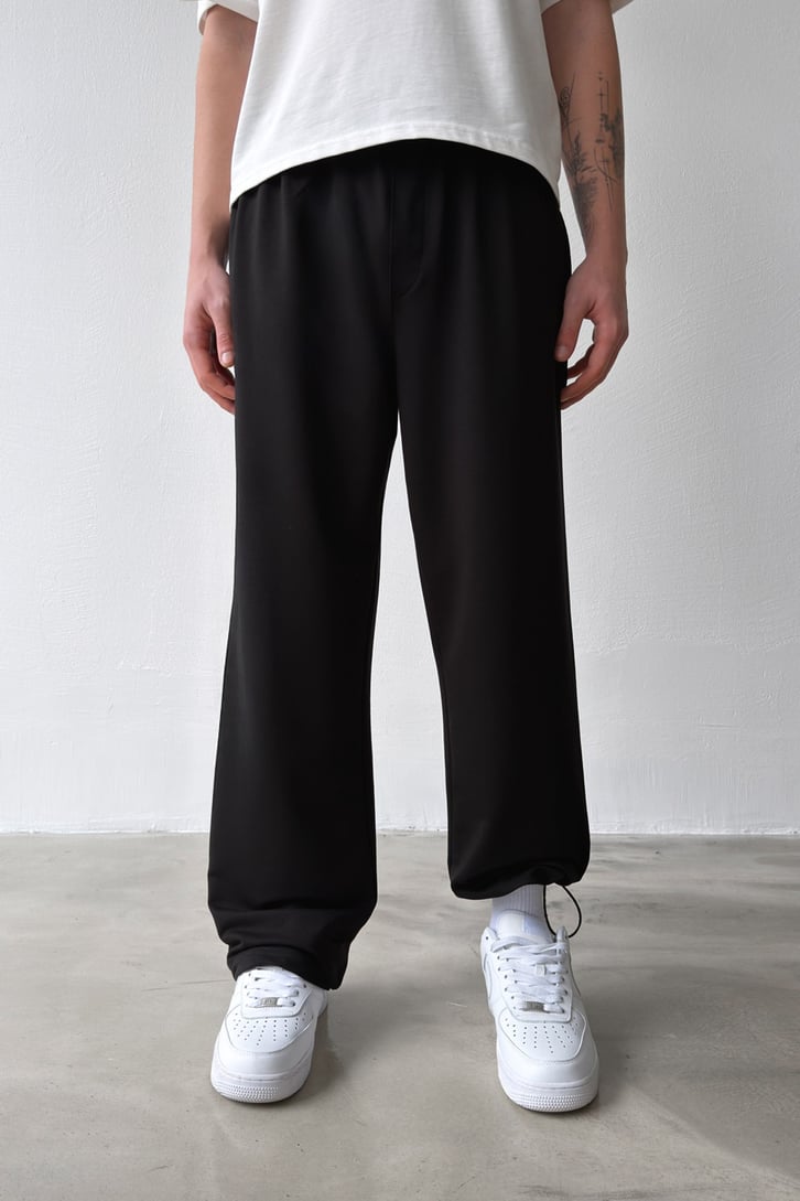 Basic Paça Stoper Siyah Eşofman Altı