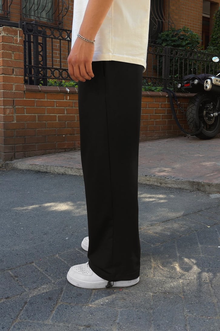 Basic Paça Stoper Siyah Eşofman Altı