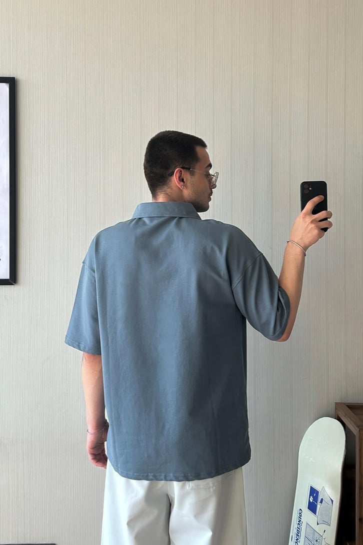 Basic Polo Yaka Oversize Tişört