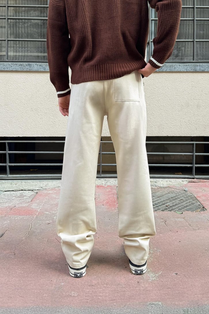 Basic Regular Bej Gabardin Pantolon