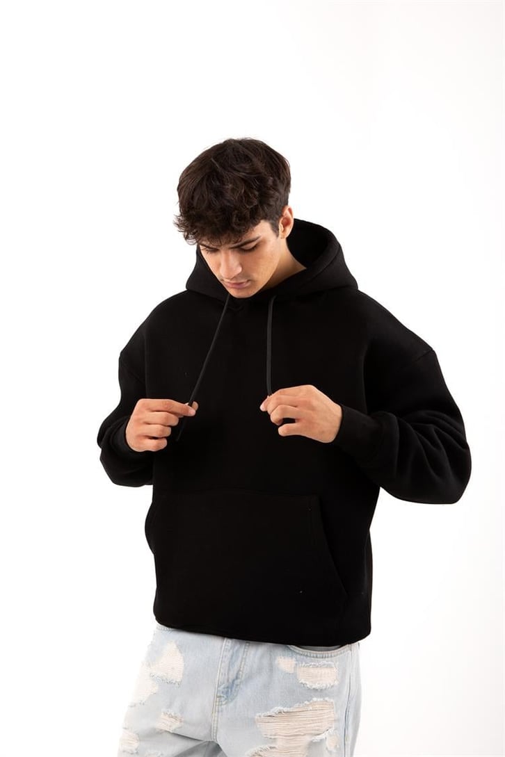 Basic Relax Fit Kırmızı Hoodie