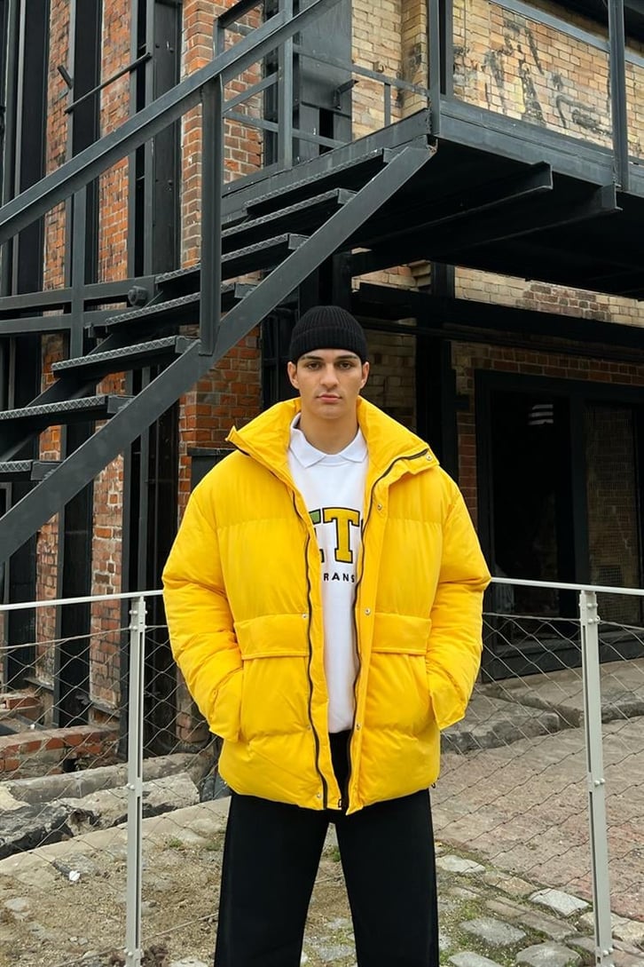 Basic Sarı Şişme Mont