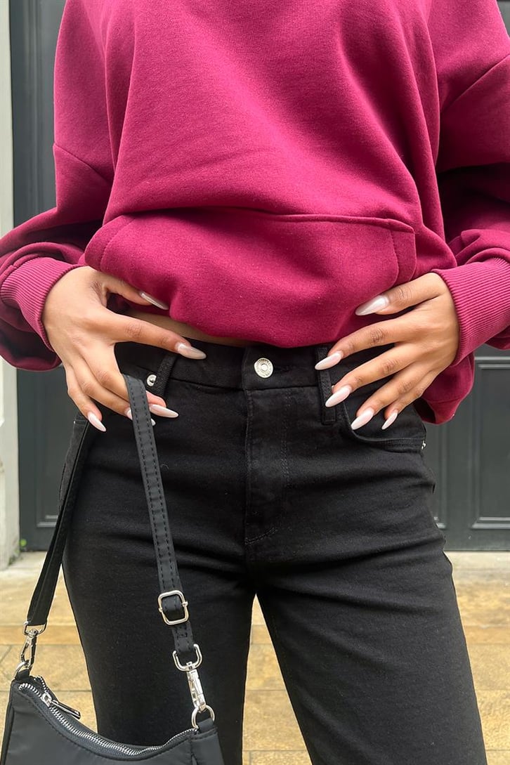 Basic Siyah Baggy Jean