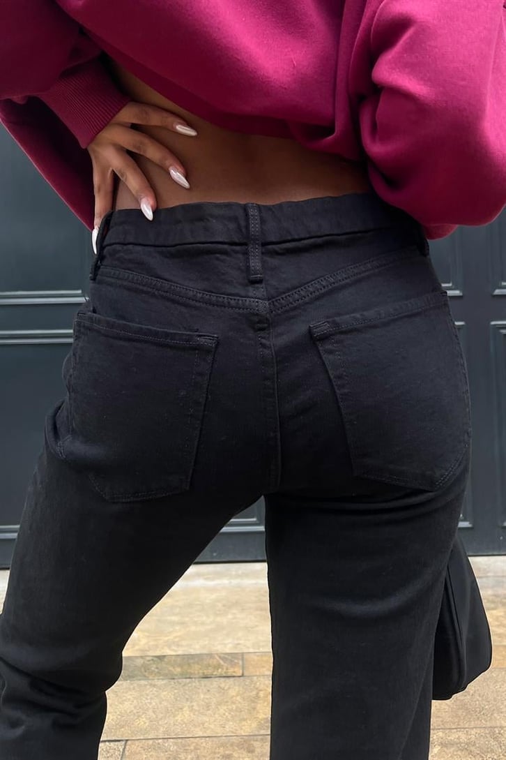 Basic Siyah Baggy Jean