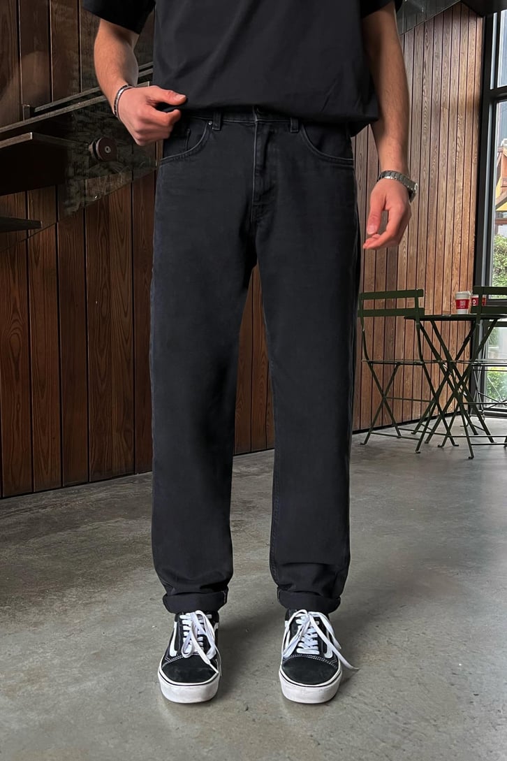 Basic Siyah Baggy Jean