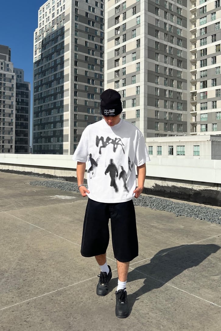 Basic Siyah Baggy Şort