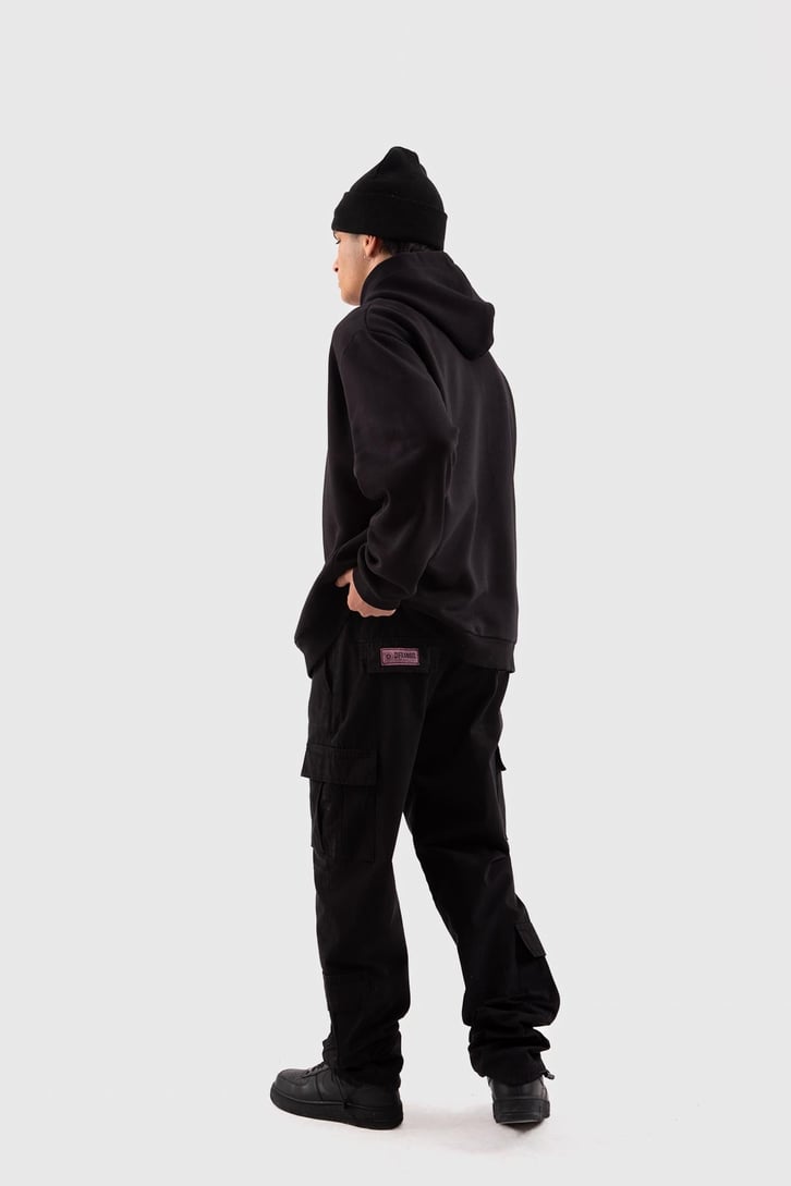 Basic Siyah Oversize Hoodie