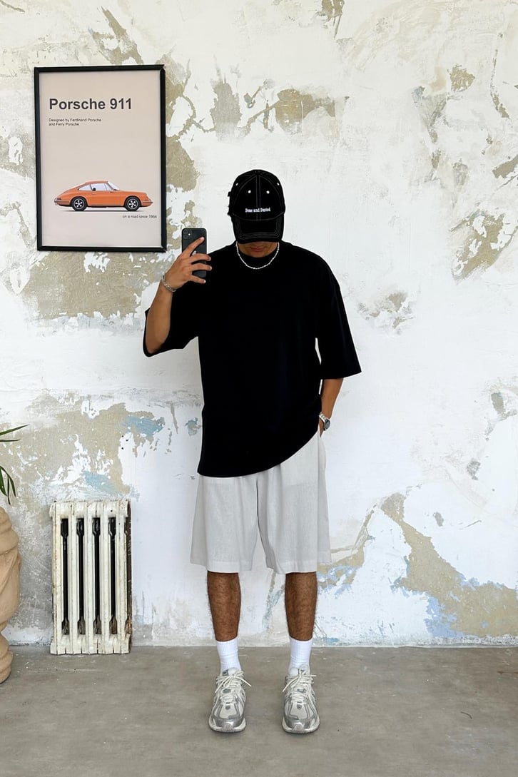 Basic Siyah Oversize Tişört