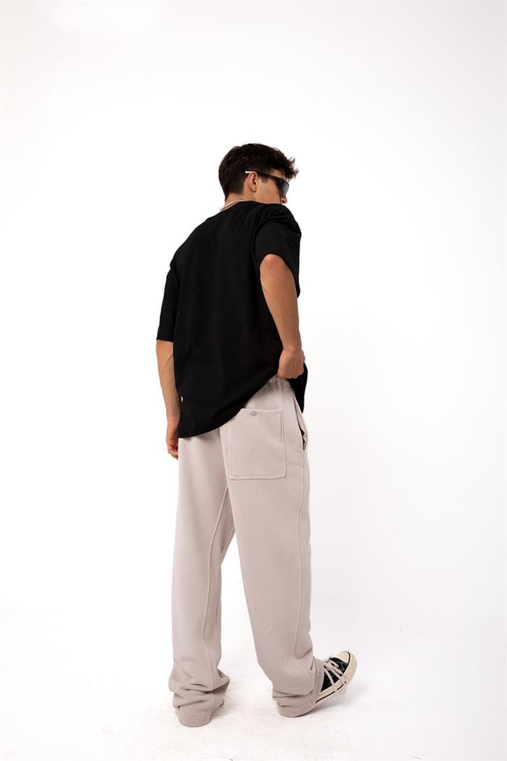 Basic Taş Rengi Relaxed Eşofman Altı