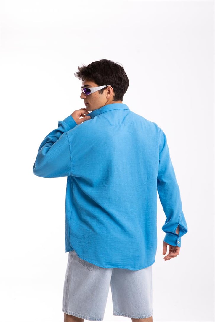 Basic  Uzun Kollu Oversize Gömlek