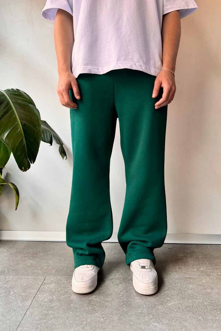 Basic Yeşil Baggy Eşofman Altı