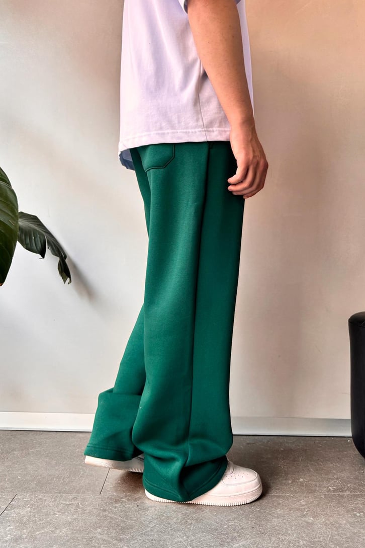 Basic Yeşil Baggy Eşofman Altı