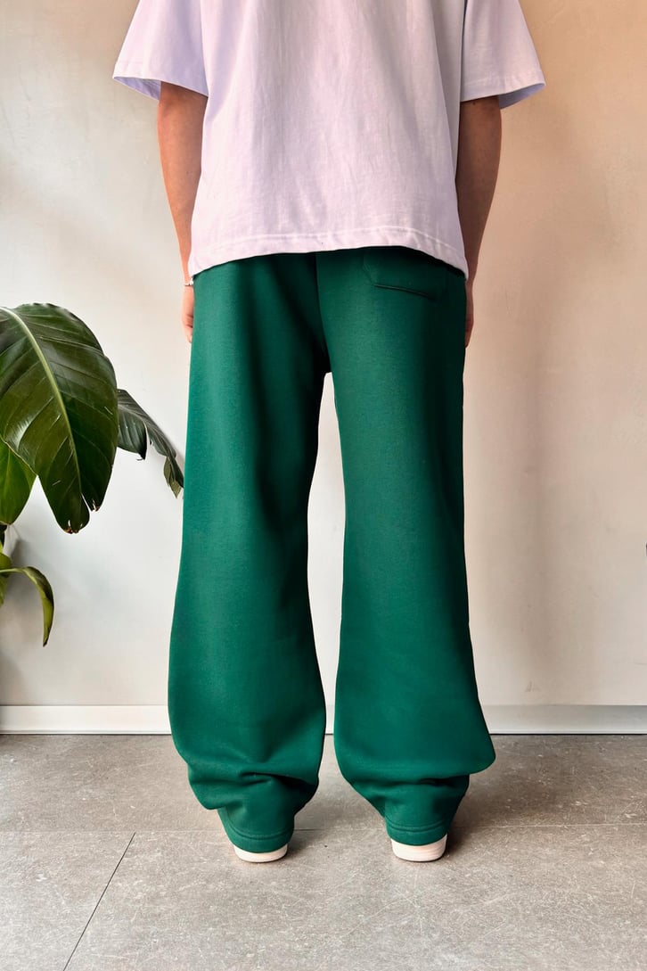 Basic Yeşil Baggy Eşofman Altı
