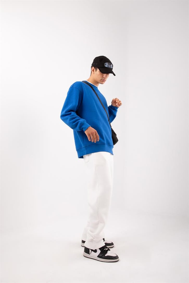 Basic Yeşil Oversize Sweatshirt