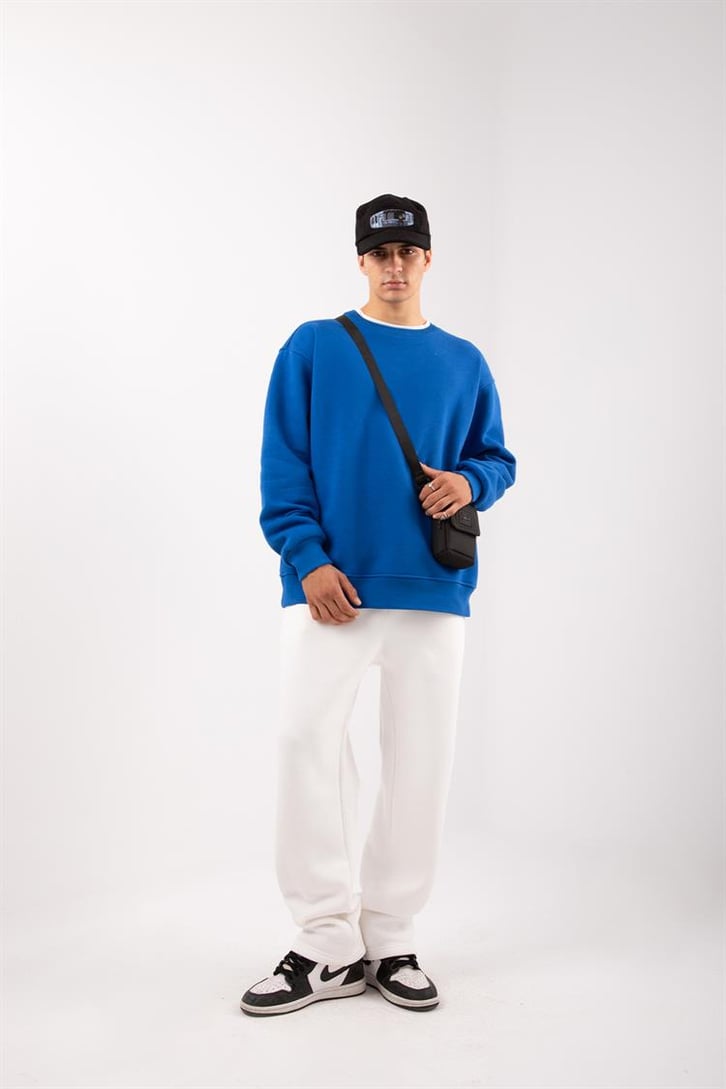 Basic Yeşil Oversize Sweatshirt