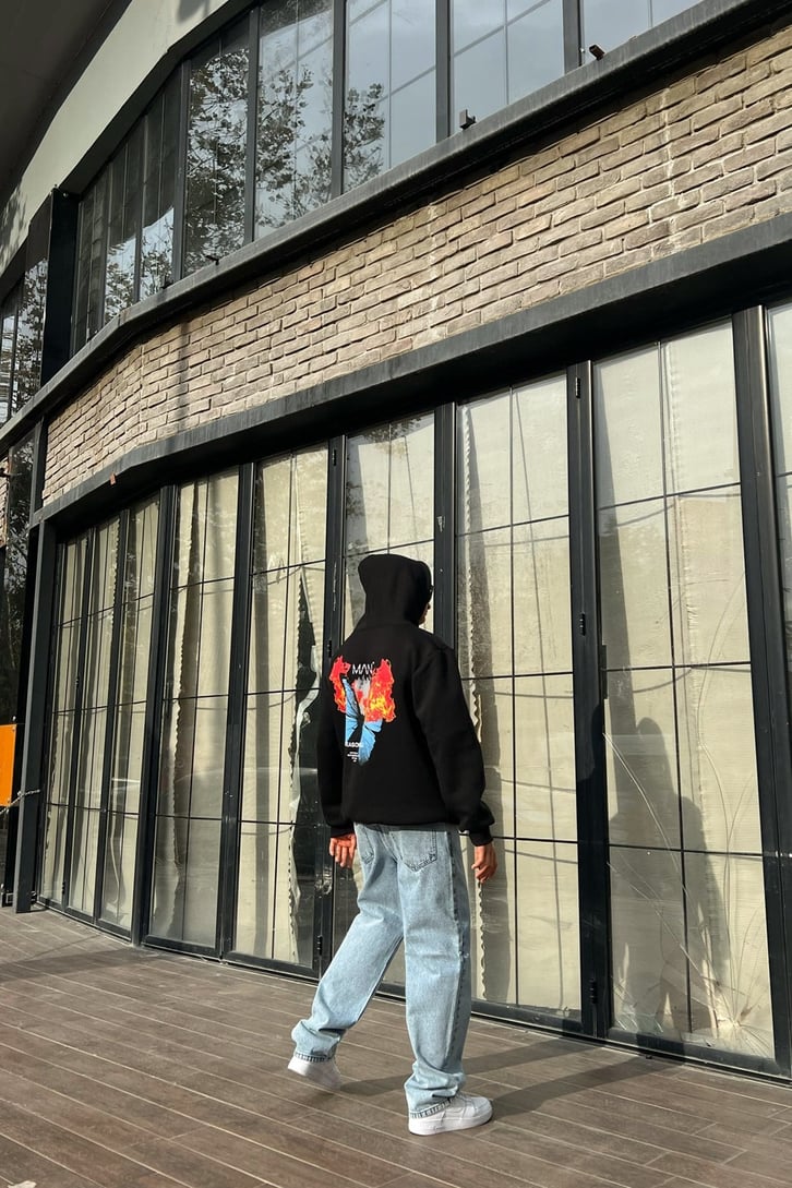 Basic Yıkamalı Buz Mavi Baggy Jean