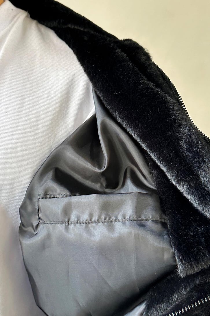 Basic Zip Oversize Peluş Ceket