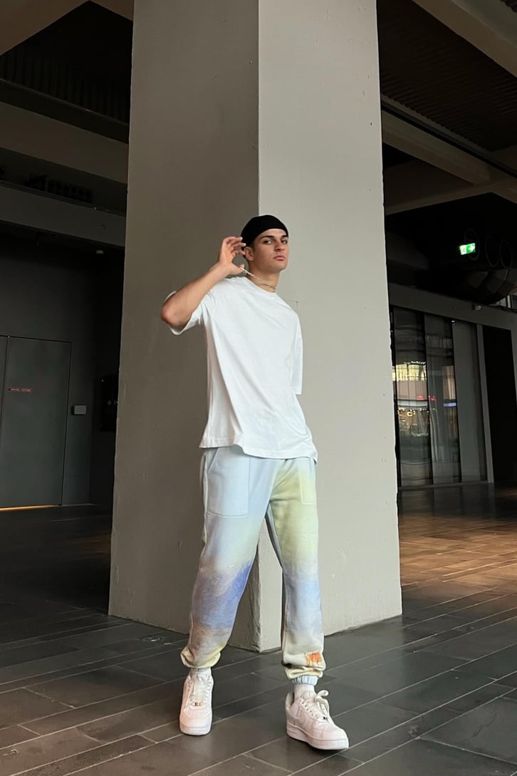 Batik Desen Açık Mavi Jogger Fit Eşofman Altı
