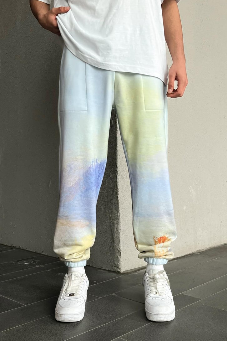 Batik Desen Açık Mavi Jogger Fit Eşofman Altı