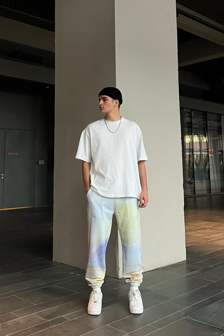 Batik Desen Açık Mavi Jogger Fit Eşofman Altı
