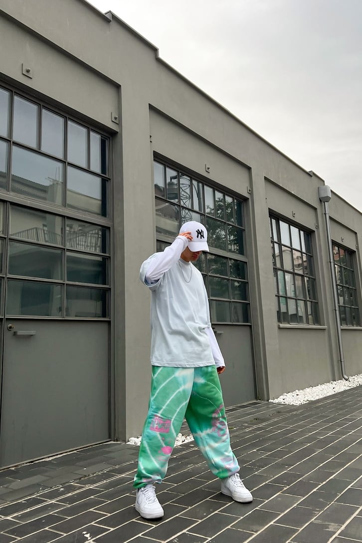 Batik Desen Baskılı Yeşil Jogger Fit Eşofman Altı