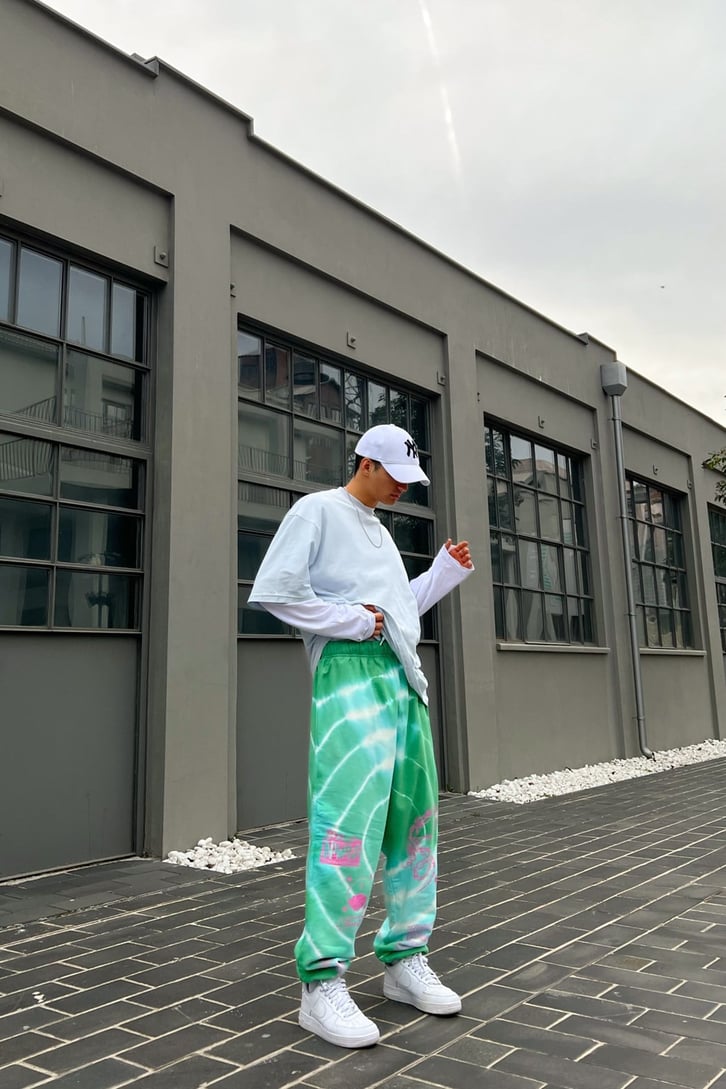Batik Desen Baskılı Yeşil Jogger Fit Eşofman Altı