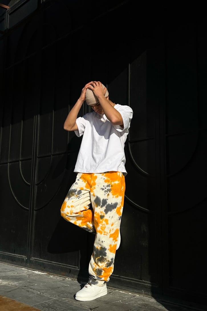 Batik Desen Turuncu Baggy Jean