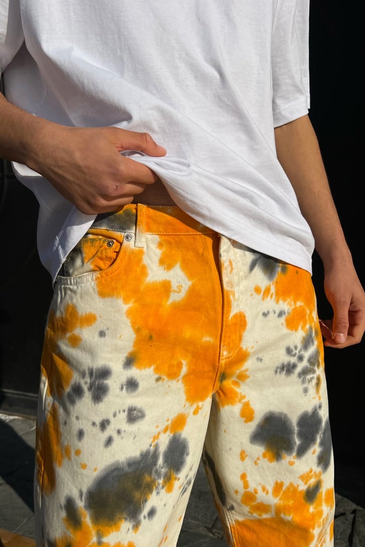 Batik Desen Turuncu Baggy Jean