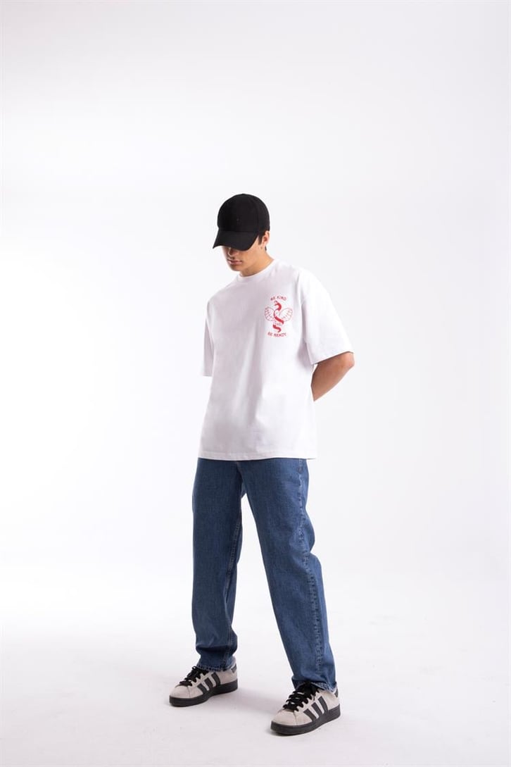 Be Kind Baskılı Oversize Tshirt