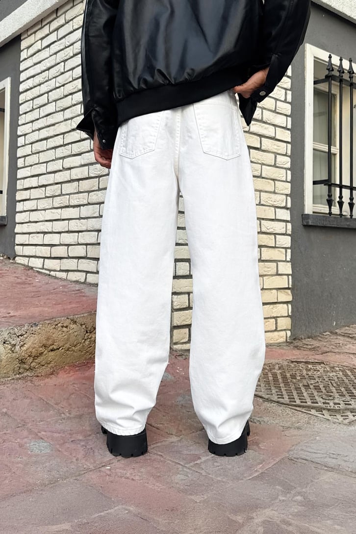 Bel Bağcıklı Baggy Jean