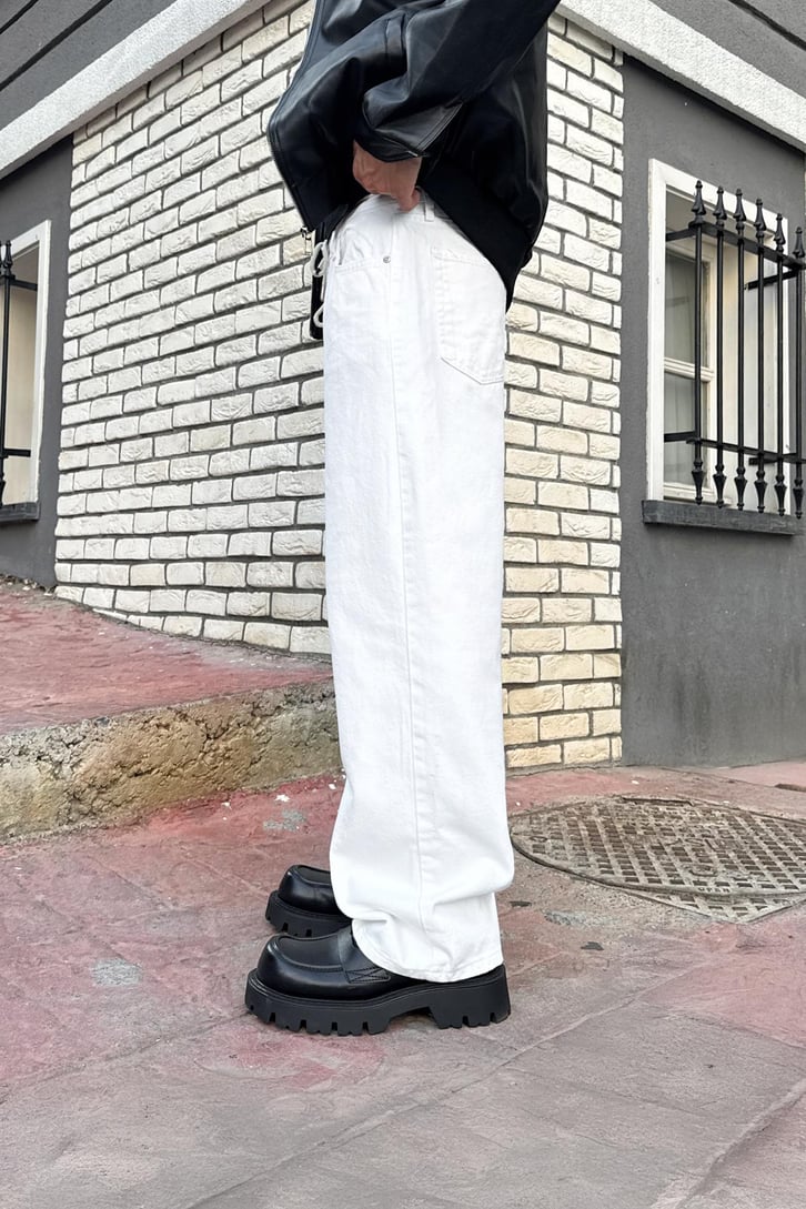 Bel Bağcıklı Baggy Jean
