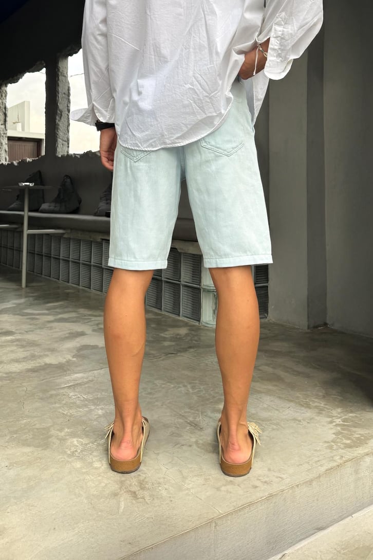 Bel Bağcıklı Gabardin Şort
