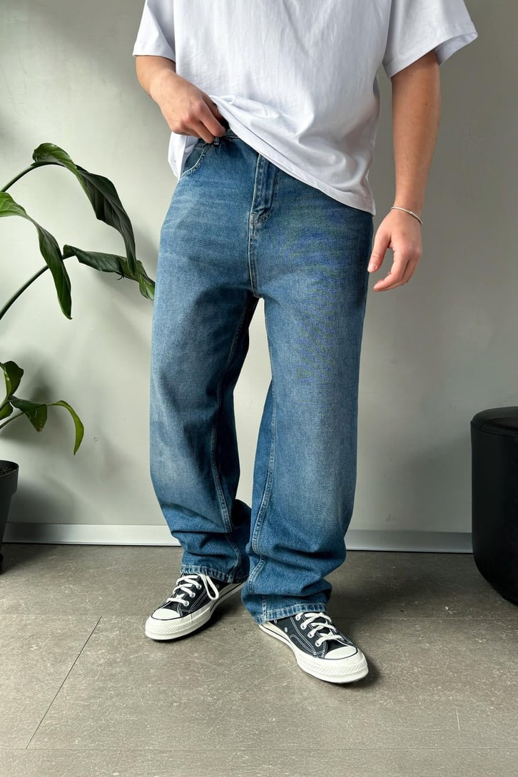 Bel Kemerli Basic Baggy Jean