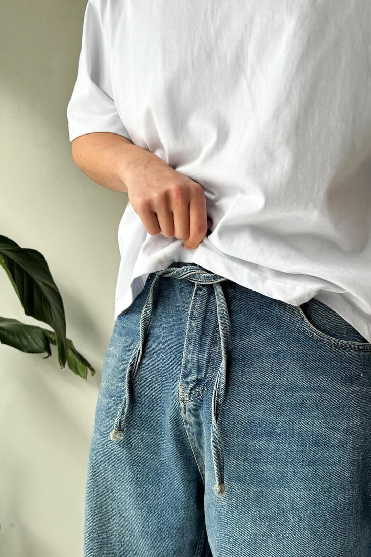 Bel Kemerli Basic Baggy Jean