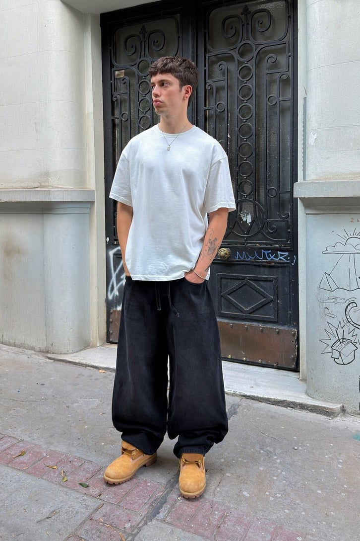 Bel Lastikli Baggy Jean