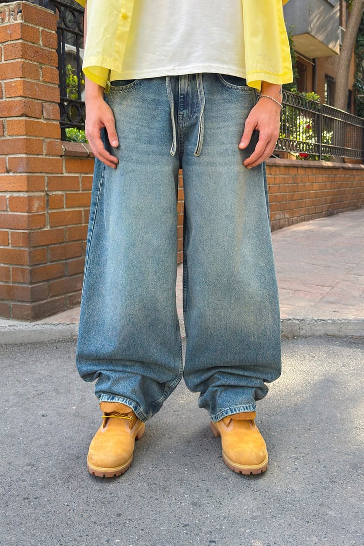 Bel Lastikli Baggy Jean