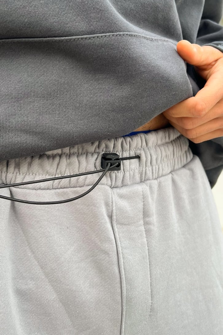 Bel Lastikli Basic Buz Gri Jogger Fit Eşofman Altı