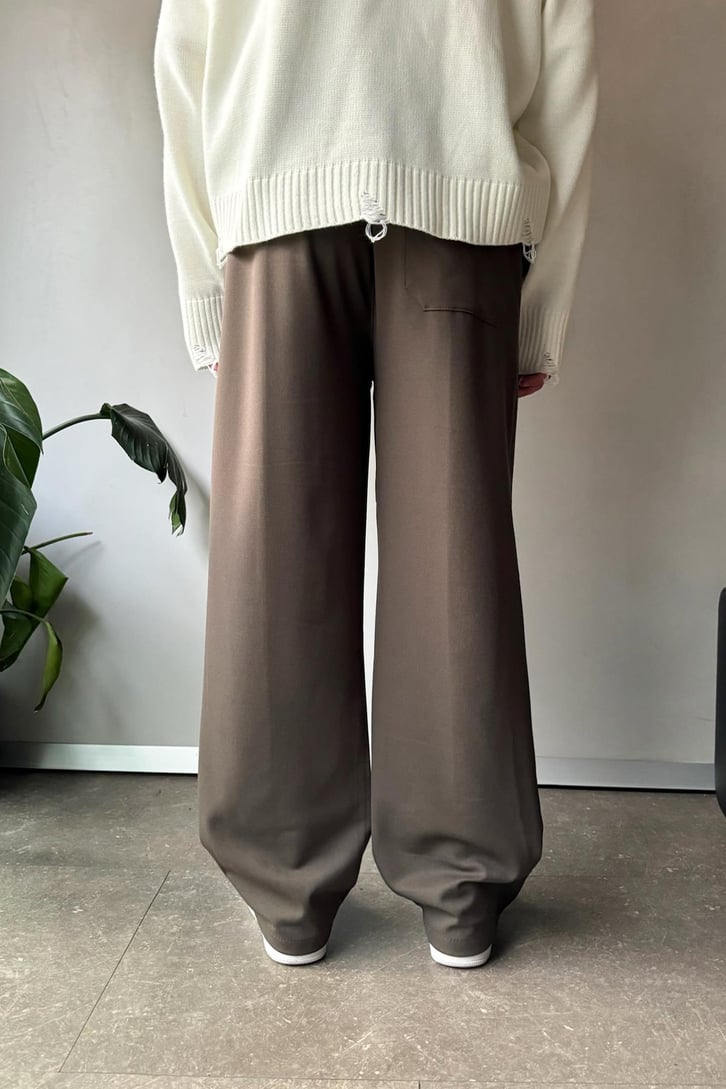Bel Lastikli Basic Kumaş Pantolon